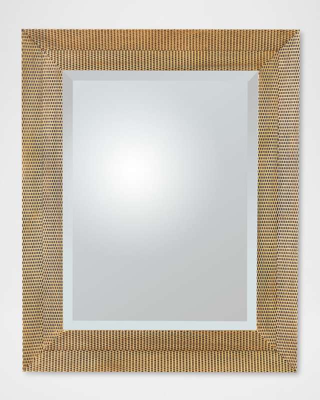 Delicate Basketweave Wall Mirror
